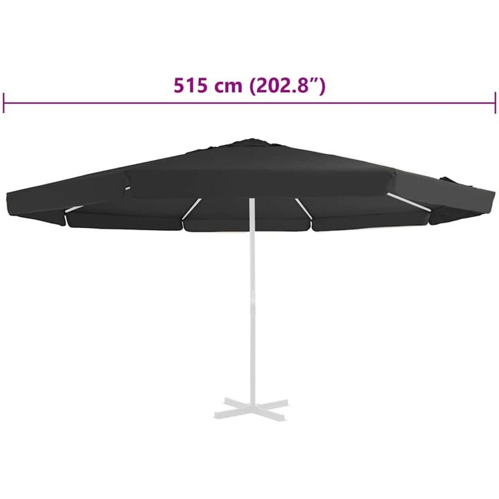 Reservtyg för parasoll svart 500 cm vidaXL Φ 500 cm – bild 5