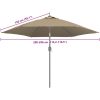 Reservtyg för parasoll taupe 300 cm vidaXL – miniatyr 7