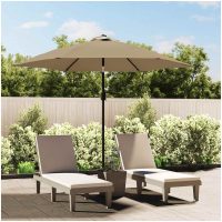 Reservtyg för parasoll taupe 300 cm vidaXL