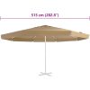 Reservtyg för parasoll taupe 500 cm vidaXL Φ 500 cm – miniatyr 5