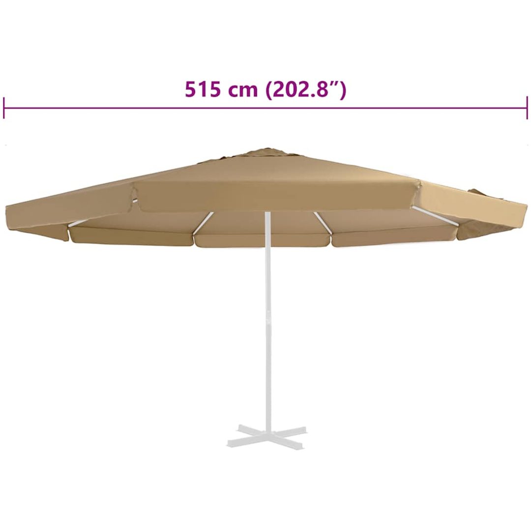 Reservtyg för parasoll taupe 500 cm vidaXL Φ 500 cm – bild 5