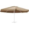 Reservtyg för parasoll taupe 600 cm vidaXL Φ 600 cm – miniatyr 2