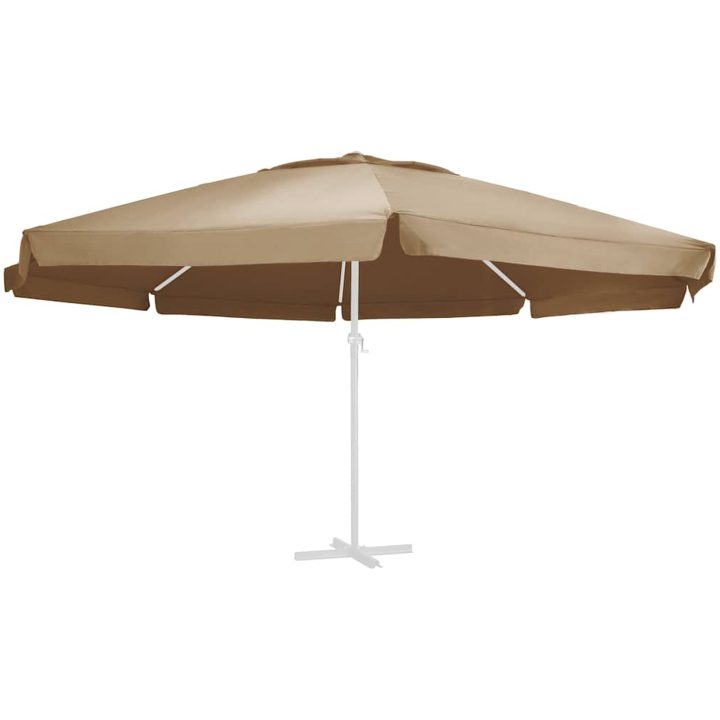 Reservtyg för parasoll taupe 600 cm vidaXL Φ 600 cm – bild 2