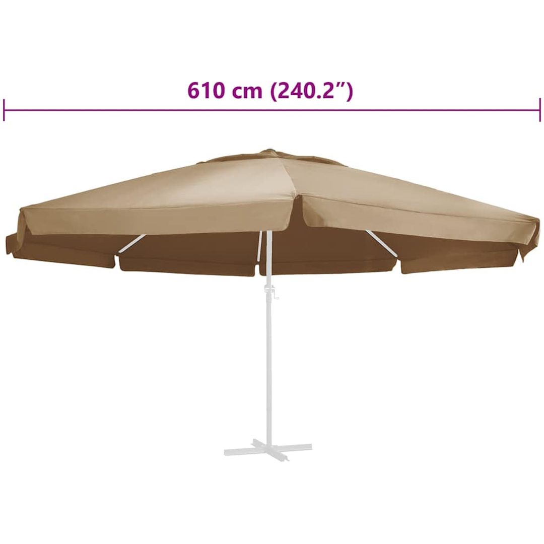Reservtyg för parasoll taupe 600 cm vidaXL Φ 600 cm – bild 5
