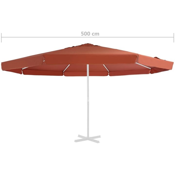 Reservtyg för parasoll terrakotta 500 cm vidaXL Φ 500 cm – bild 4