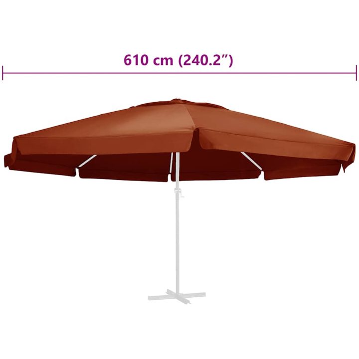 Reservtyg för parasoll terrakotta 610 cm vidaXL Φ 610 cm – bild 4