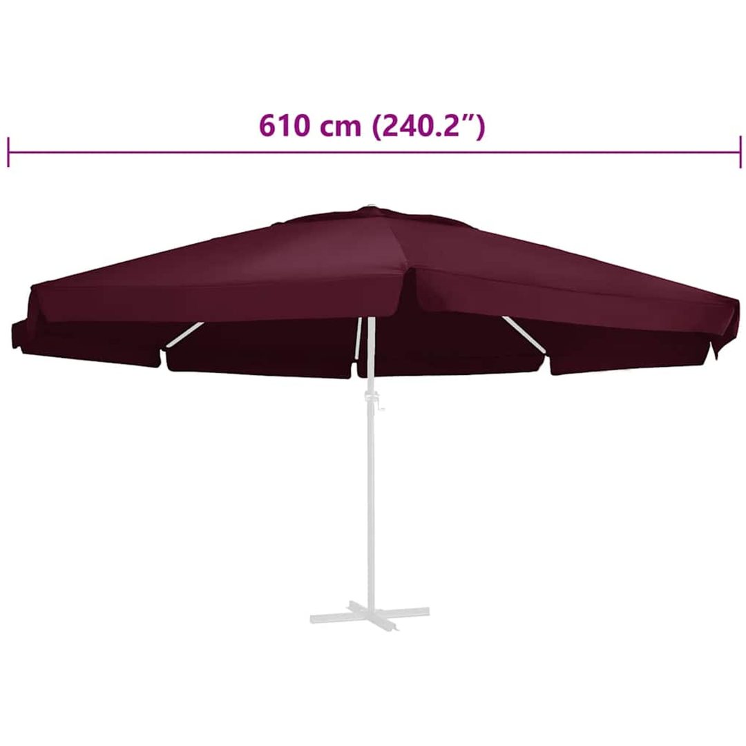 Reservtyg för parasoll vinröd 610 cm vidaXL Φ 610 cm – bild 5