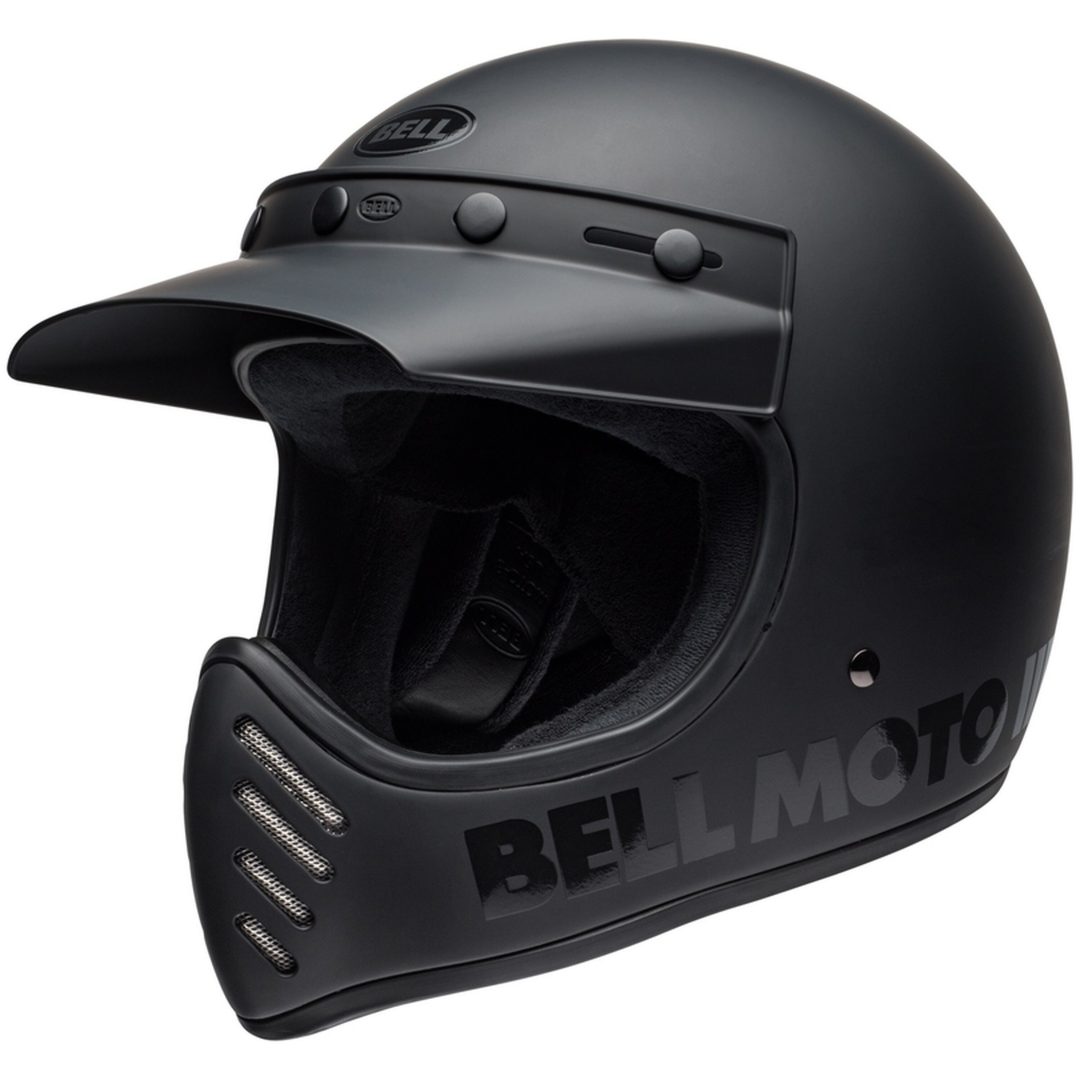 Retrohjälm Moto-3 Classic Matt Glans Svart BELL s