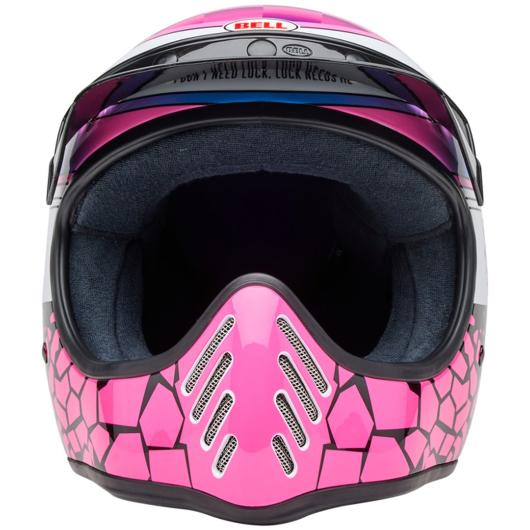 Retrohjälm Moto-3 Deathspray Glans Rosa/lila/vit BELL s – bild 3