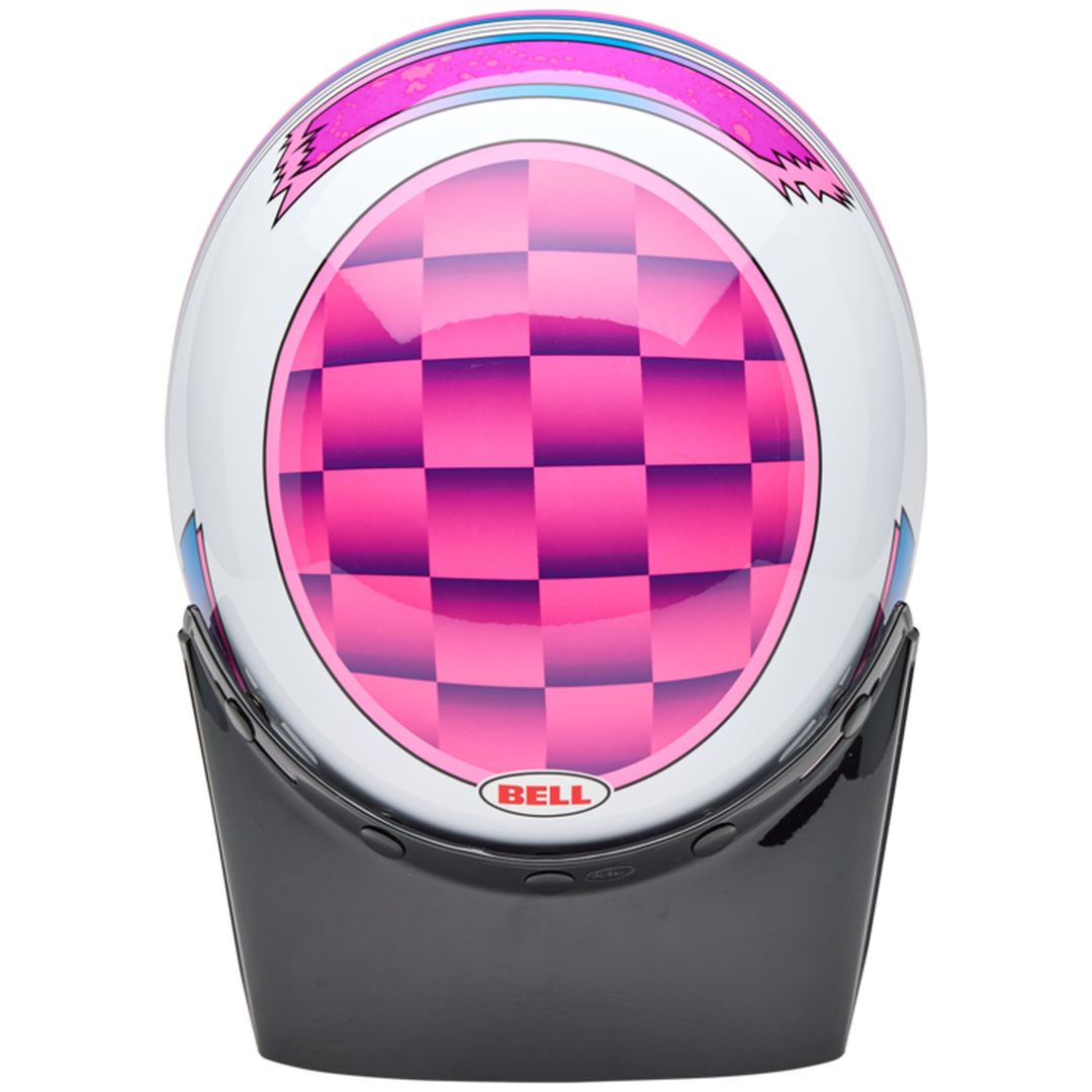 Retrohjälm Moto-3 Deathspray Glans Rosa/lila/vit BELL s – bild 8