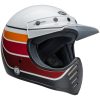 Retrohjälm Moto-3 Rsd Saddleback Satin Glans Vit/svart BELL s – miniatyr 2