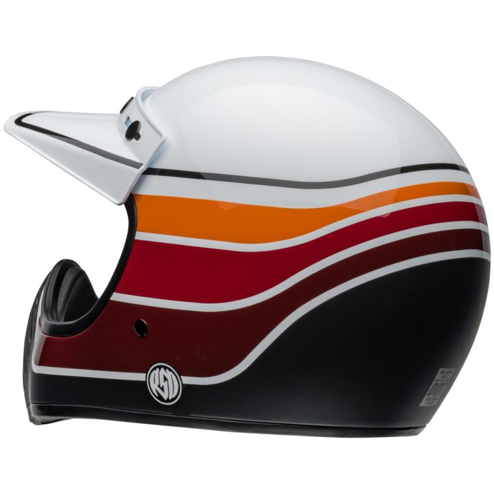 Retrohjälm Moto-3 Rsd Saddleback Satin Glans Vit/svart BELL s – bild 5