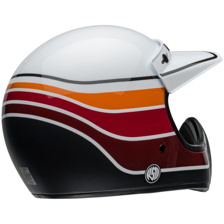 Retrohjälm Moto-3 Rsd Saddleback Satin Glans Vit/svart BELL s – bild 7