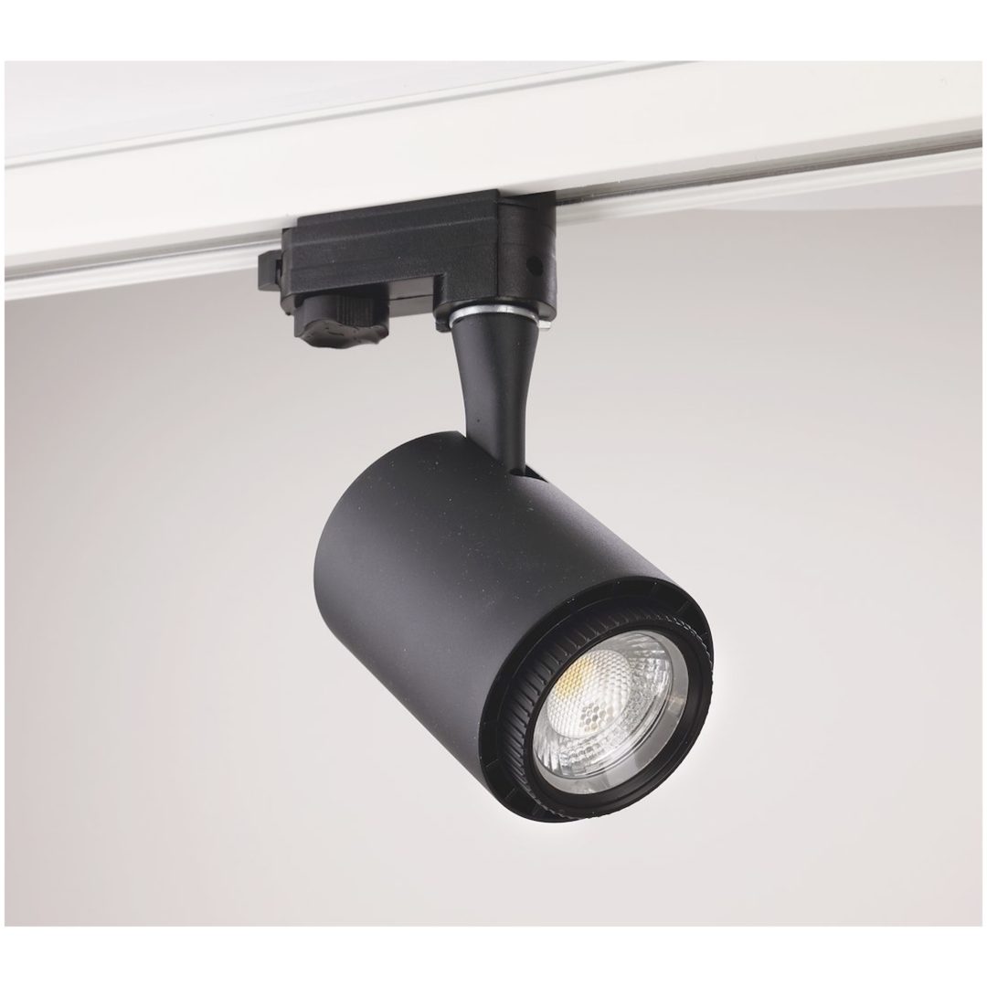 Rex II LED Track Light, 3-fas, Svart, 13W, 230V MALMBERGS