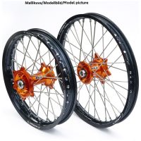 REX WHEELS 18-2,15 KTM EXC&EXC-F 24-.. BLACK RIM/ORANGE HUB 22M