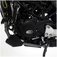 R&G RACING Race Series Left Crankcase Protection Cover (Ignition) - Black Husqvarna Svartpilen 125