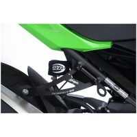 R&G RACING Rear Footrest Blanking Plates Black Kawasaki Ninja 400
