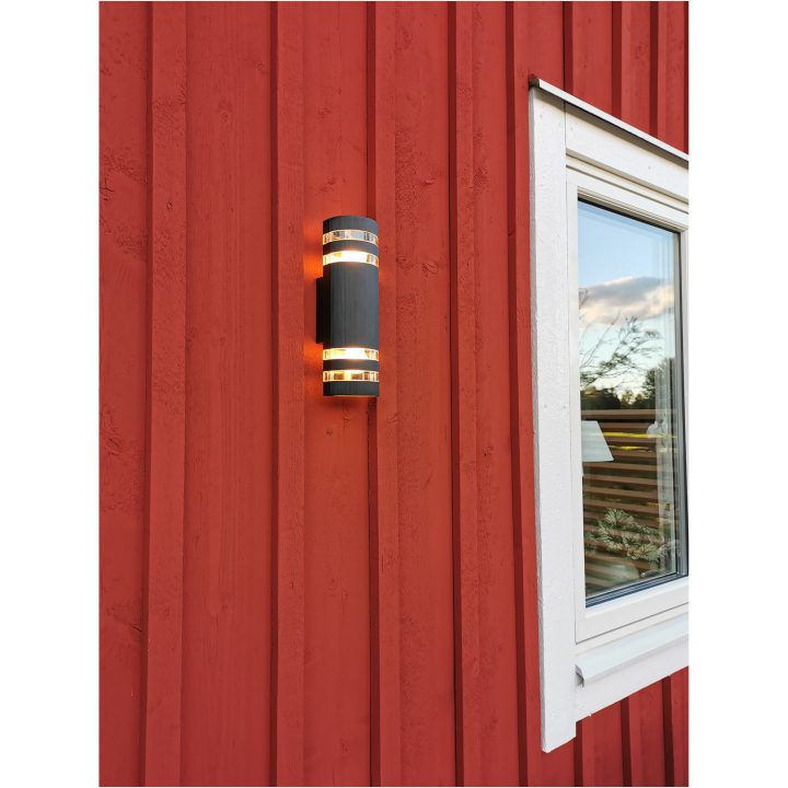 Ribb Vägglampa Ute, Svart ANETA HOME Svart – bild 2