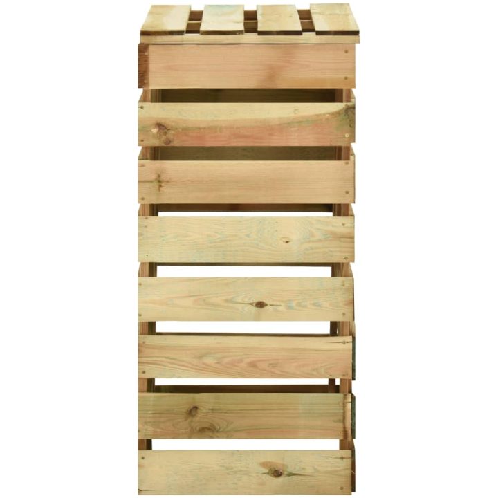 Ribbad trädgårdskompost 2 st 80x50x100 cm impregnerad furu vidaXL 80 x 50 x 100 cm – bild 5