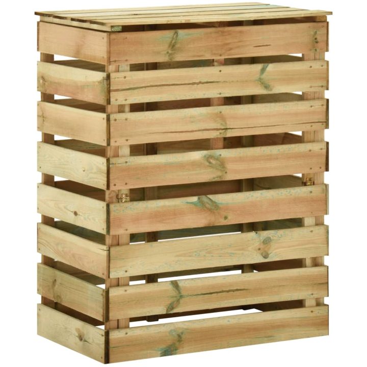 Ribbad trädgårdskompost 3 st 80x50x100 cm impregnerad furu vidaXL 80 x 50 x 100 cm – bild 3