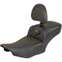 Roadsofa Extended Reach Seat - with Backrest - Gold Stitch