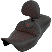 Roadsofa Seat - Dragon Scale Stitch - Red Stitch - w/ Backrest