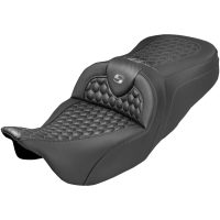 RoadSofa Seat - Honeycomb - Gray Stitch - without Backrest - Extended Reach - FLH/FLT 08-24
