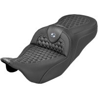 RoadSofa Seat - Honeycomb - Silver Stitch - without Backrest - Extended Reach - FLH/FLT 08-24