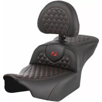 RoadSofa Seat - with Backrest - Honeycomb - Red Stitch