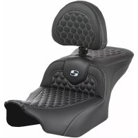 RoadSofa Seat - with Backrest - Honeycomb - Silver Stitch