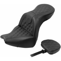 Roadsofa Seat - with Backrest - Lattice Stitch - Black