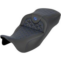 RoadSofa Tri Gripper Seat - Extended Reach - Blue Stitch - w/o Backrest