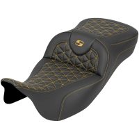 RoadSofa Tri Gripper Seat - Extended Reach - Gold Stitch - w/o Backrest