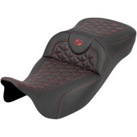 RoadSofa Tri Gripper Seat - Extended Reach - Red Stitch - w/o Backrest