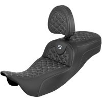 RoadSofa Tri Gripper Seat - Standard Reach - Silver Stitch - w/ Backrest