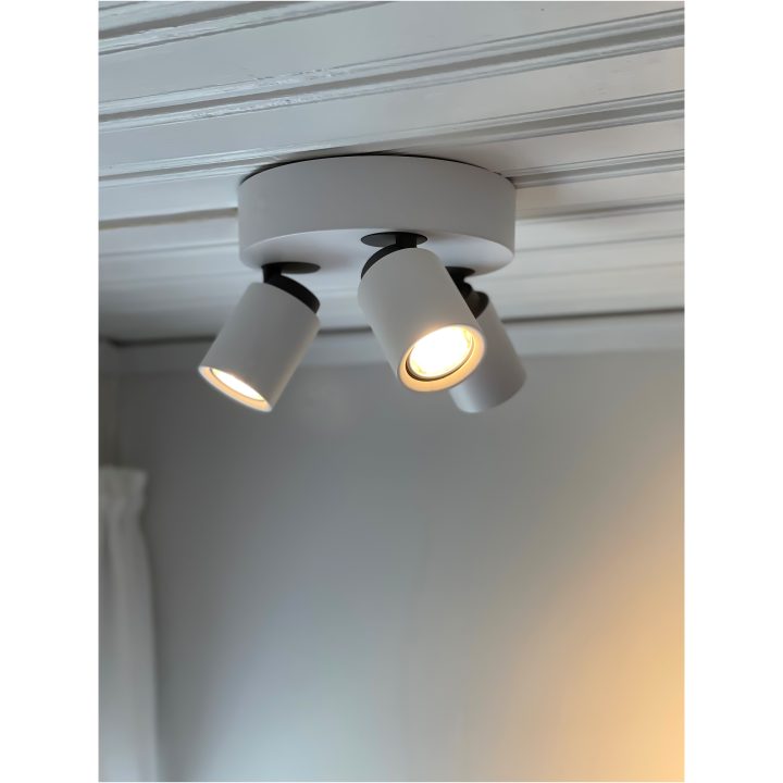 Rollo Takspot, Rund 3 Vit ANETA HOME Sockel GU10 Vit /Grå – bild 4