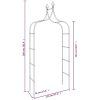 Rosenbågar 2 st svart 120x38x260 cm stål vidaXL – miniatyr 7