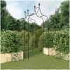 Rosenbågar 2 st svart 120x38x260 cm stål vidaXL – miniatyr 1