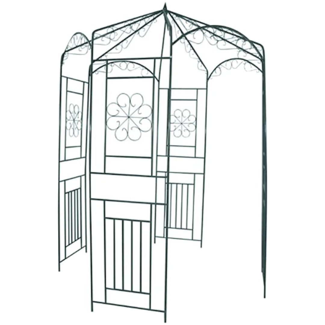 Rosenbåge 250 cm mörkgrön vidaXL