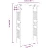 Rosenbåge bambu 118x40x187 cm vidaXL – miniatyr 7