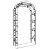 Rosenbåge svart 116x45x240 cm stål vidaXL – miniatyr 2