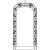 Rosenbåge svart 116x45x240 cm stål vidaXL – miniatyr 3