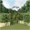 Rosenbåge svart 116x45x240 cm stål vidaXL – miniatyr 1