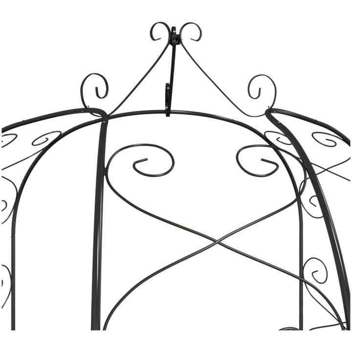 Rosenbåge svart ⌀180x255 cm stål vidaXL – bild 5