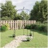 Rosenbåge svart ⌀180x255 cm stål vidaXL – miniatyr 1