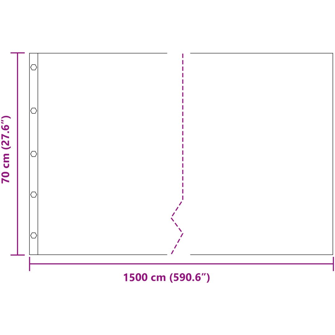 Rotbarriär med anslutningsrälsar Svart 1,5 mm HDPE vidaXL 0.7 x 15 m – bild 10