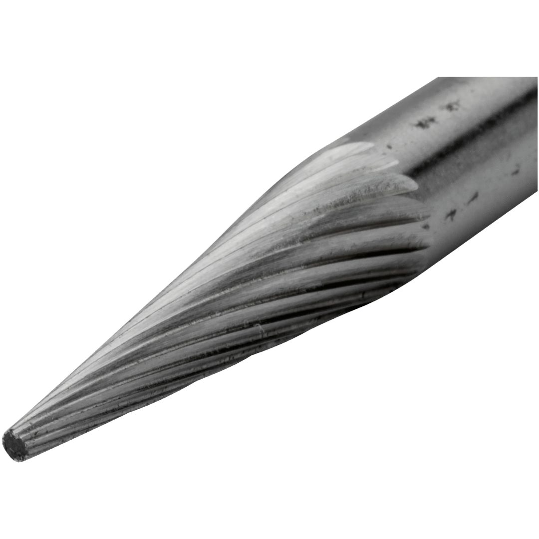 Roterande Fil 6 mm Mjukt Stål Konisk Form BAHCO Huvud dimater: 6 mm / Huvudlängd: 18 mm / Tandning: M – bild 2
