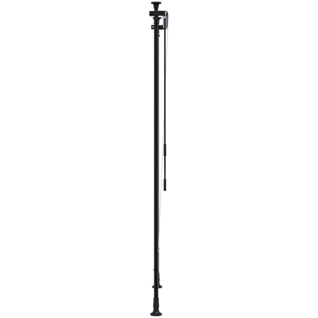 Rullgardin utomhus blå och vit tyg&stål vidaXL 100 x 270 cm – bild 4