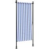 Rullgardin utomhus blå och vit tyg&stål vidaXL 100 x 270 cm – miniatyr 5