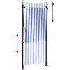 Rullgardin utomhus blå och vit tyg&stål vidaXL 100 x 270 cm – miniatyr 6